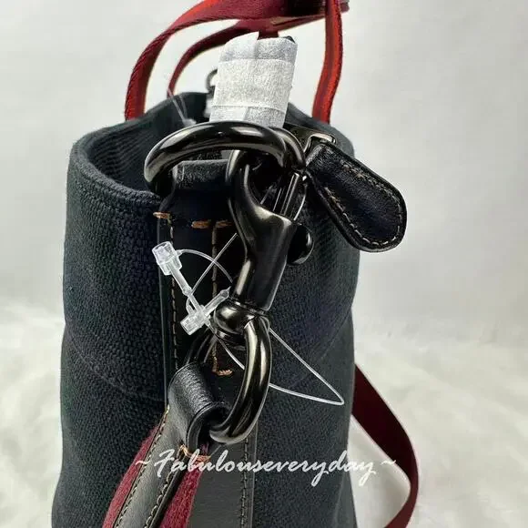 Coach Men's Canvas Tote Bag 38 In Black CJ486 NWT - Picture 6 of 10